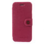 MEILAITE kožené pouzdro s magnetickým klipem pro Apple iPhone 6 / 6S - rose