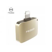 MCDODO redukce s lightning a jack 3.5 konektorem pro Apple iPhone - zlatá