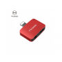 MCDODO redukce s lightning a jack 3.5 konektorem pro Apple iPhone - červená