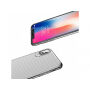 MCDODO ochranný kryt s plastickým vzorem pro Apple iPhone XS / iPhone X - stříbrný