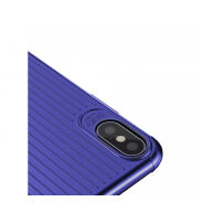 MCDODO ochranný kryt s plastickým vzorem pro Apple iPhone XS / iPhone X - modrý