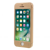 Tvrzený obal pro celý obvod telefonu včetně ochranného skla pro iPhone SE (2016) / 5S / 5 - zlatá