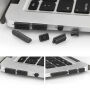 ENKAY kryt s ochranou kláves a záslepkami pro MacBook Air 13" (A1237 / A1304 / A1369 / A1466) - černý