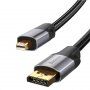 Baseus vysokorychlostní opletený kabel s konektory Mini DP / DP - 3m - černý
