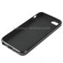 Ochranný lesklý zadní kryt z měkkého plastu pro Apple iPhone 5 / 5S / SE (2016) - černý