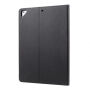 MUTURAL pouzdro z umělé kůže se stojánkem pro iPad 9,7" (2017/2018) / Pro 9,7" / Air 1 / 2 - černé s výšivkou