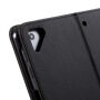 MUTURAL pouzdro z umělé kůže se stojánkem pro iPad 9,7" (2017/2018) / Pro 9,7" / Air 1 / 2 - černé s výšivkou
