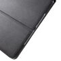 MUTURAL pouzdro z umělé kůže se stojánkem pro iPad 9,7" (2017/2018) / Pro 9,7" / Air 1 / 2 - černé s výšivkou