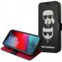 Karl Lagerfeld Heads flipové pouzdro pro iPhone 12 mini - černé