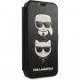 Karl Lagerfeld Heads flipové pouzdro pro iPhone 12 mini - černé