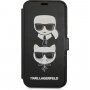 Karl Lagerfeld Heads flipové pouzdro pro iPhone 12 Pro Max - černé
