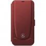 Mercedes Perforated Leather flipové pouzdro pro iPhone 12 mini - červené