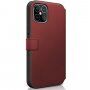 Mercedes Perforated Leather flipové pouzdro pro iPhone 12 mini - červené
