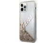 Guess Liquid Glitter Vintage kryt pro iPhone 12 Pro Max - zlatý