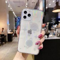 Měkký měňavý kryt se stříbrnými hvězdami a planetami pro iPhone 11 Pro - transparentní