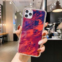 Nárazuvzdorný ochranný kryt abstraktní malba pro iPhone 11 - fuchsiový
