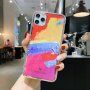 Nárazuvzdorný ochranný kryt abstraktní malba pro iPhone 12 Pro Max - žluto - fuchsiový