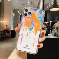 Nárazuvzdorný ochranný kryt abstraktní malba pro iPhone 11 - oranžový