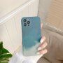 Silikonový ochranný kryt pro iPhone 12 - tyrkysovo-šedý