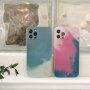 Silikonový ochranný kryt pro iPhone 12 - tyrkysovo-šedý