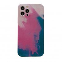 Silikonový ochranný kryt pro iPhone 12 - růžovo-modrý