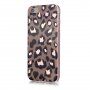 Kryt z měkkého plastu s leopardím vzorem pro iPhone 5 / 5s / SE (2016) - hnědý