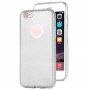 Třpytivý kryt pro iPhone 6 / 6S - stříbrný