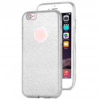 Třpytivý kryt pro iPhone 6 / 6S - stříbrný
