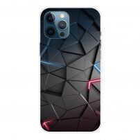 Nárazuvzdorný kryt s geometrickým vzorem pro iPhone 12 Pro Max - černý