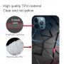 Nárazuvzdorný kryt s geometrickým vzorem pro iPhone 12 Pro Max - černý