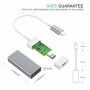 Video redukce - Mini Display Port na USB-C - stříbrná