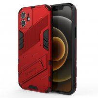 Odolný ochranný kryt se stojánkem pro iPhone 12 - červený