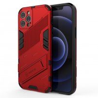 Odolný ochranný kryt se stojánkem pro iPhone 12 Pro - červený
