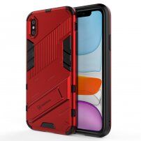 Odolný ochranný kryt se stojánkem pro iPhone X / XS - červený