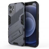 Odolný ochranný kryt se stojánkem pro iPhone 12 mini - šedý