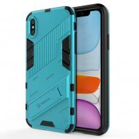 Odolný ochranný kryt se stojánkem pro iPhone X / XS - modrý