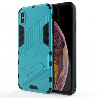 Odolný ochranný kryt se stojánkem pro iPhone XS Max - modrý