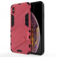 Odolný ochranný kryt se stojánkem pro iPhone XS Max - růžový