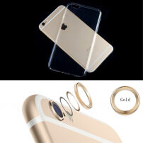 ENKAY tenký obal s ocelovou ochranou čočky pro Apple iPhone 6 / 6S - zlatý