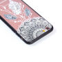 Ochranný plastový kryt s černým rámečkem pro Apple iPhone 6 / 6S - lapač snů s peříčky