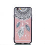 Ochranný plastový kryt s černým rámečkem pro Apple iPhone 6 / 6S - lapač snů s peříčky
