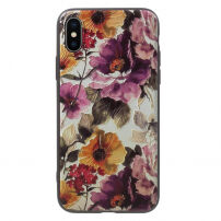 Ochranný kryt z měkkého plastu pro Apple iPhone XS / iPhone X - barevné květy