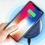 Bezdrátová QI nabíječka s neklouzavým povrchem pro Apple iPhone - modro / stříbrná