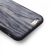 Ochranný kryt v dřevěném designu pro Apple iPhone 6 Plus / 6S Plus - šedý