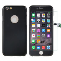 Tvrzený obal pro celý obvod telefonu včetně ochranného skla pro iPhone 6 Plus / 6S Plus - černý