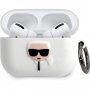 Karl Lagerfeld Karl Head silikonový obal pro AirPods Pro - bílý