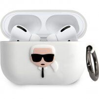 Karl Lagerfeld Karl Head silikonový obal pro AirPods Pro - bílý