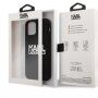 Karl Lagerfeld Stack White Logo silikonový kryt pro iPhone 12 Pro Max - černý