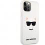Karl Lagerfeld Choupette Head silikonový kryt pro iPhone 12 Pro Max - bílý