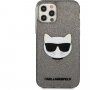 Karl Lagerfeld Choupette Head Glitter kryt pro iPhone 12 Pro Max - černý